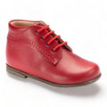 Toddler Gael red leather high top shoes with laces