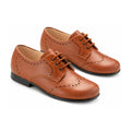 Tan Leather Boys Tie Shoe