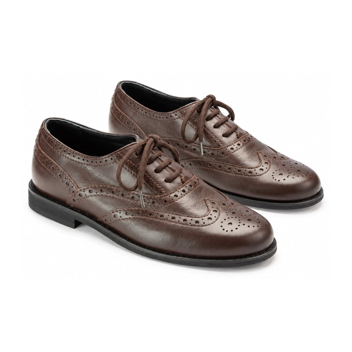 Brown Soft Leather Lace for Boy by London Kids