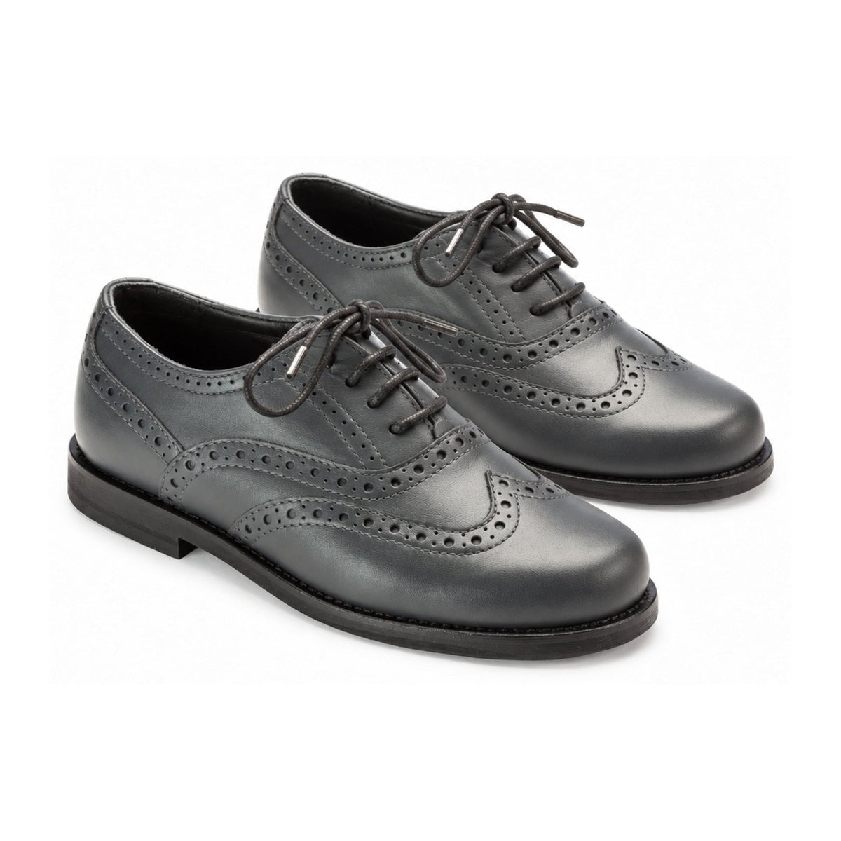 Gray Soft Leather Lace for Boy by London Kids