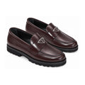 Bordo Polished Leather Girls Dress Loafer