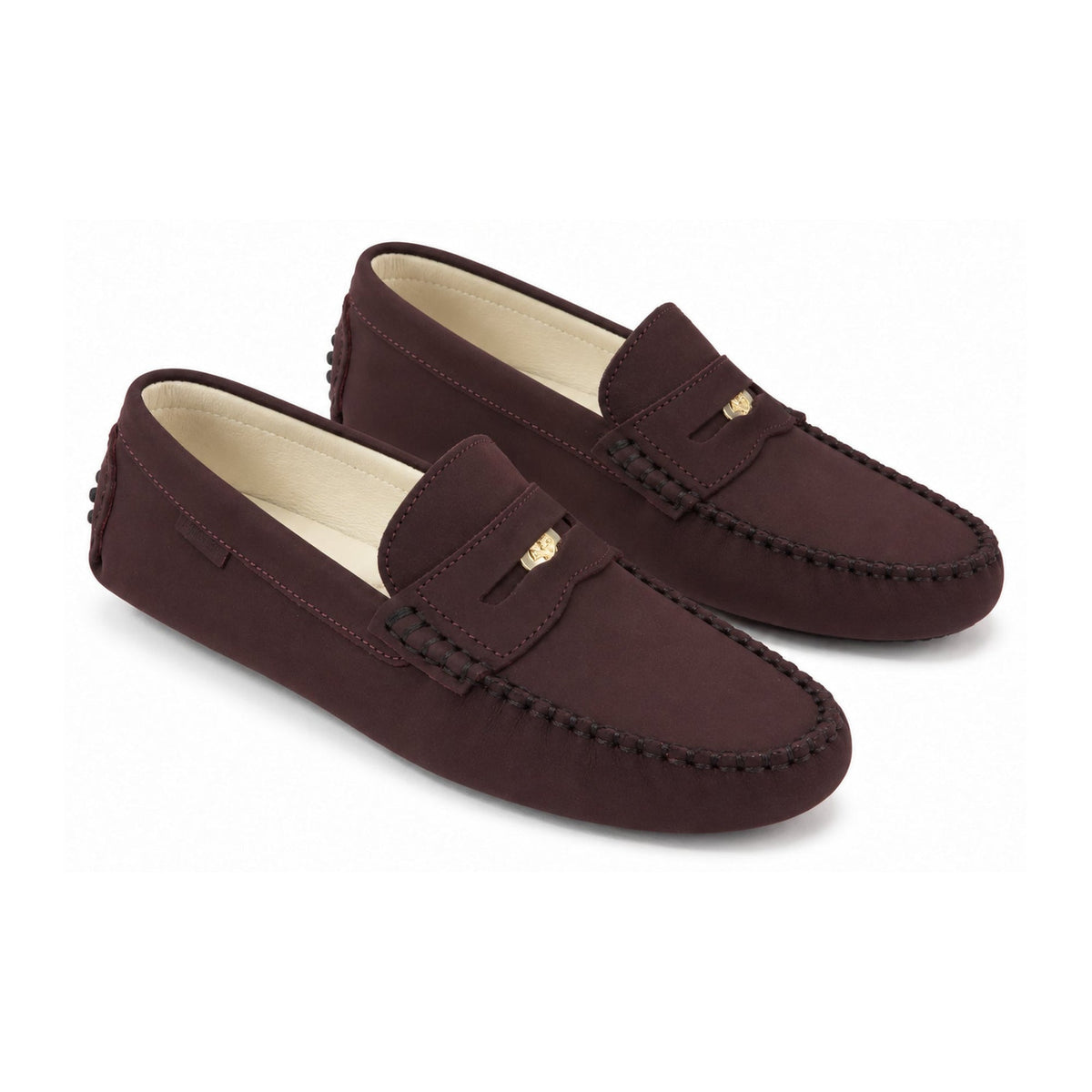 Bordo Sahara Girls Mocassin Penny Coin