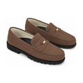 Brown Medium Sahara Girls Loafer Coin