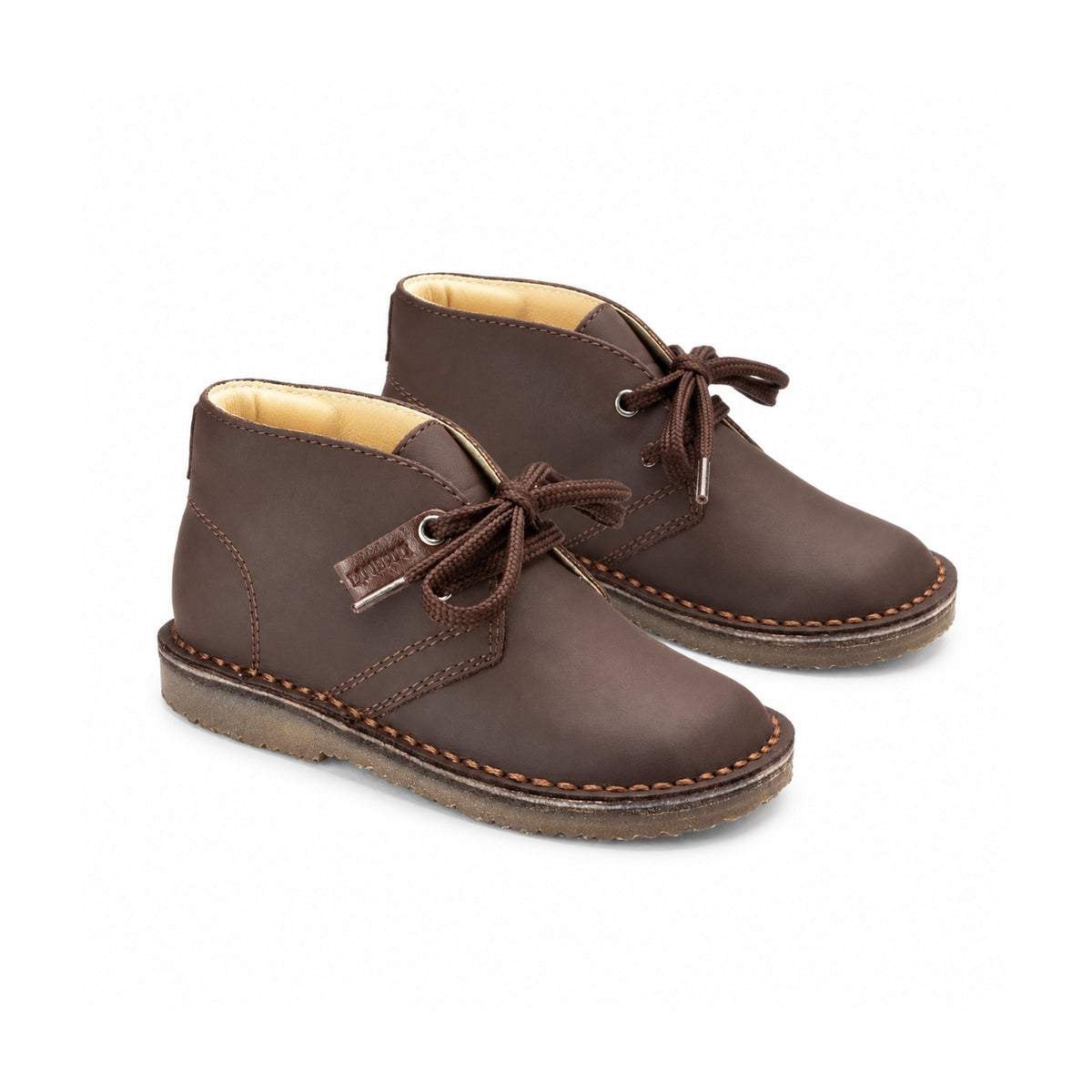 Brown Sahara Leather Lace for Toddler/Boy/Girl by London Kids