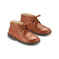 Tan Soft Leather Lace for Toddler/Boy/Girl by London Kids
