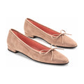 Taupe Suede Teens Bow Shoe