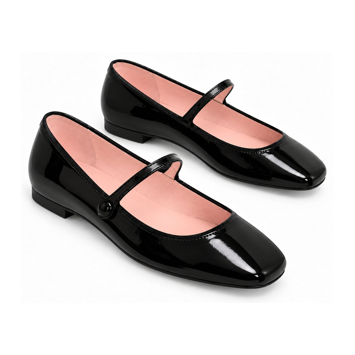Black Patent Teens Mary Jane Lace Shoes
