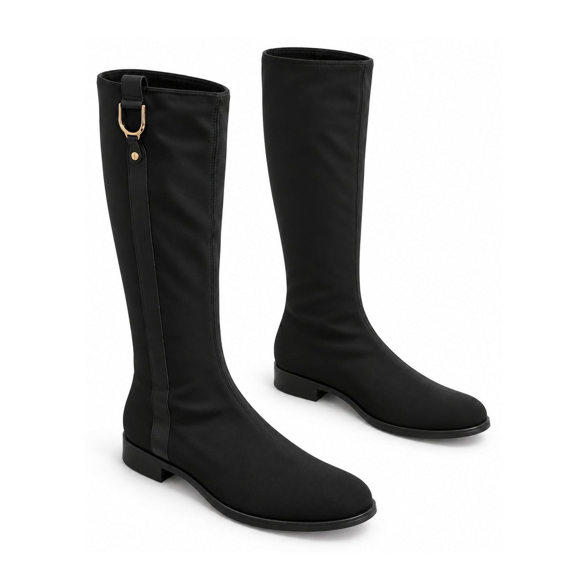 Black Stretch Teens Boots